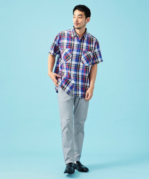 EDWIN(エドウィン)の「EDWIN エドウィン チェックシャツ 半袖(シャツ/ブラウス・メンズ・ブルー/グリーン/レッド・MEDIUM/LARGE/X-LARGE/SMALL)」の7枚目の写真