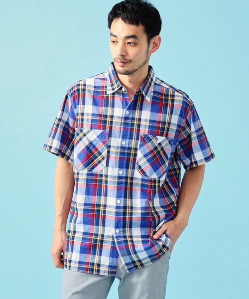 EDWIN(エドウィン)の「EDWIN エドウィン チェックシャツ 半袖(シャツ/ブラウス・メンズ・ブルー/グリーン/レッド・MEDIUM/LARGE/X-LARGE/SMALL)」の13枚目の写真