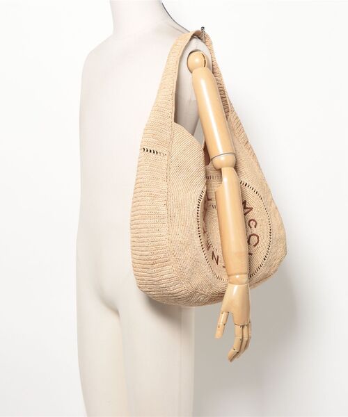STELLA McCARTNEY（ステラマッカートニー）の「Logo Large Hobo Eco Crochet Raffia / ロゴ ラージ ホーボーエコ クロシェ ラフィア（トートバッグ・レディース・ナチュラル・ONE SIZE）」の5枚目の写真