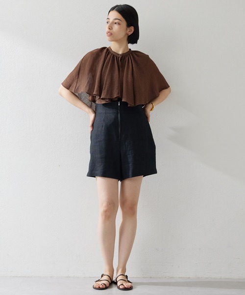 セール】リネンハイウエストショートパンツ（その他パンツ