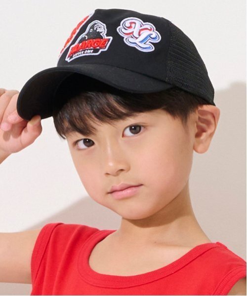 XLARGE KIDS(エクストララージキッズ)の「ワッペンロゴメッシュキャップ(キャップ・キッズ・ブラック/ブルー・52-56cm/S(48-52cm))」の15枚目の写真