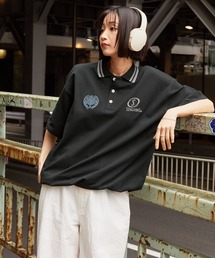 SPALDING（スポルディング）の「SPALDING/スポルディング 別注 ドロスト ロゴ刺繍 鹿の子半袖ポロシャツ（ポロシャツ）」