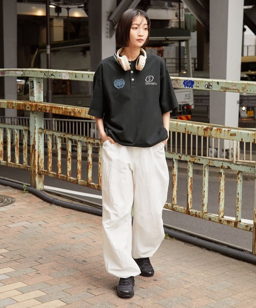 SPALDING/スポルディング 別注 ドロスト ロゴ刺繍 鹿の子半袖