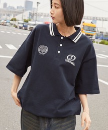 SPALDING（スポルディング）の「SPALDING/スポルディング 別注 ドロスト ロゴ刺繍 鹿の子半袖ポロシャツ（ポロシャツ）」