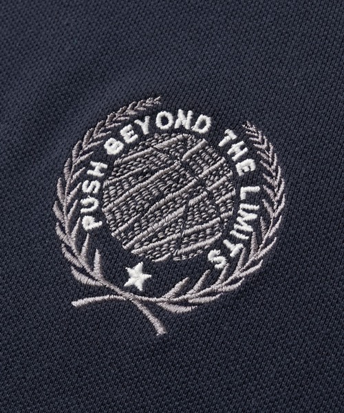 SPALDING(スポルディング)の「SPALDING/スポルディング 別注 ドロスト ロゴ刺繍 鹿の子半袖ポロシャツ(ポロシャツ・レディース・ブラック/ダークブラウン/ネイビー/ホワイト/チャコール・M/L)」の9枚目の写真