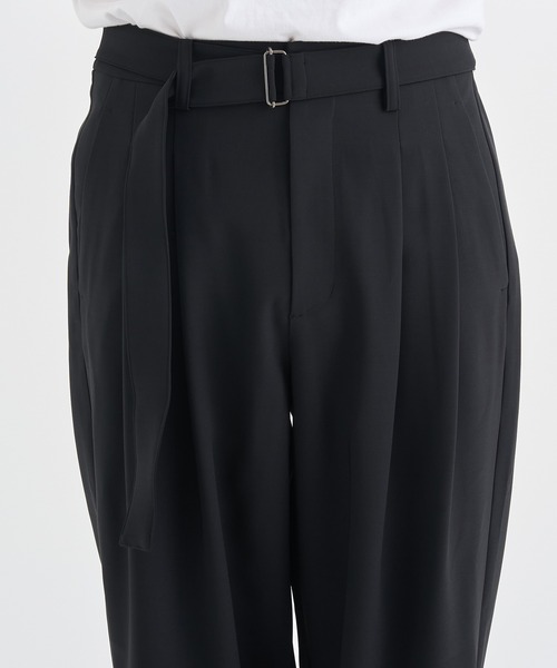 ATTACHMENT(アタッチメント)の「【ATTACHMENT/アタッチメント】別注 PE CONPACT TWILL BELTED PANTS/セットアップ対応(スラックス・メンズ・グレー/ブラック・1/2/3)」の14枚目の写真