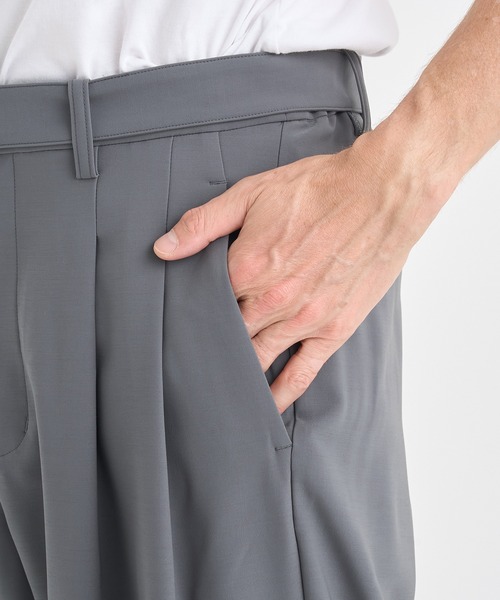 ATTACHMENT コンプレストポンテジャージタイトフィットスラックス ATTACHMENT/アタッチメント】別注 PE CONPACT TWILL BELTED