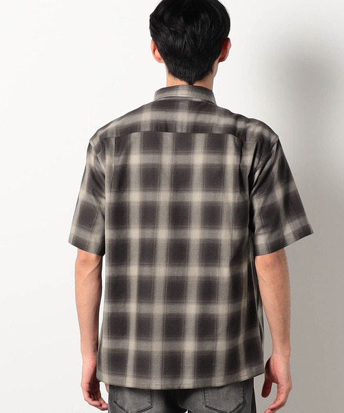Grand PARK（グランドパーク）の「[シャツ+Tシャツ　セットアイテム]アンサンブルパナマオンブレチェック半袖シャツ（シャツ/ブラウス・メンズ・ブラウン/グレー/ブラック・LARGE/X-LARGE/MEDIUM）」の7枚目の写真