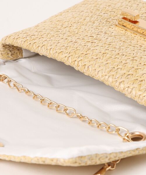 VIBGYOR（ヴィブジョー）の「FReePLACe/かご ミニ チェーンバッグ X12497（ショルダーバッグ・レディース・ホワイト/ベージュ・FREE）」の6枚目の写真