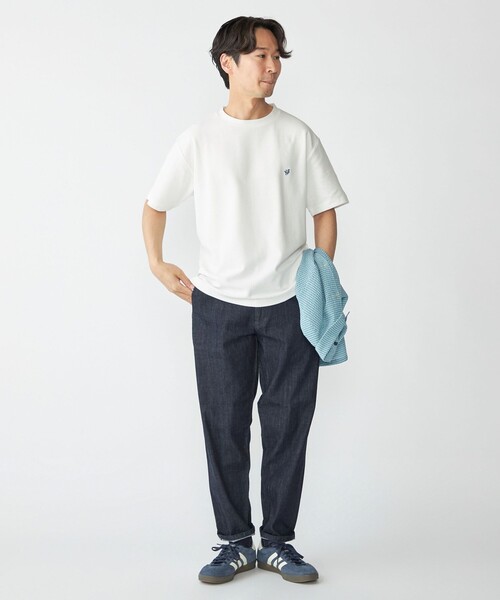 SHIPS(シップス)の「【WEB限定】SHIPS: メランジ カノコ クルーネック Tシャツ (半袖)(Tシャツ/カットソー・メンズ・ベージュ/ネイビー/ホワイト/グレー・SMALL/MEDIUM/LARGE/X-LARGE)」の7枚目の写真