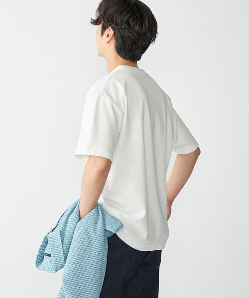 SHIPS(シップス)の「【WEB限定】SHIPS: メランジ カノコ クルーネック Tシャツ (半袖)(Tシャツ/カットソー・メンズ・ベージュ/ネイビー/ホワイト/グレー・SMALL/MEDIUM/LARGE/X-LARGE)」の5枚目の写真