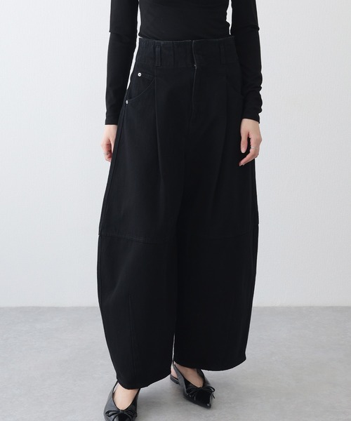 ハイウエストコクーンデニムパンツ