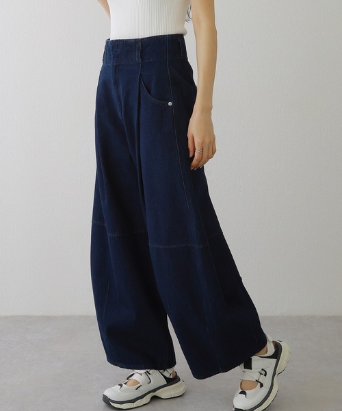 ハイウエストコクーンデニムパンツ