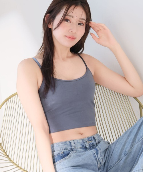 aimerfeel(エメフィール)の「フロントホック ブラトップ ノンワイヤー 超盛ブラ(R) 単品ブラジャー(キャミソール・レディース・ブラック/チャコールグレー/オフホワイト/グレイッシュブルー/ブラウン/ダークネイビー/オレンジ・B75/C75/D75/E75/B65/C65/D65/E65/B70/C70/D70/E70)」の22枚目の写真