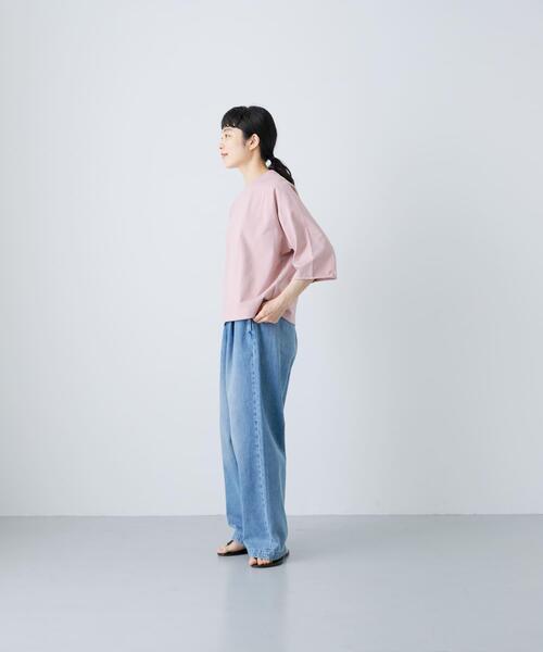 かぐれ(カグレ)の「5分袖ラグランカットソー(Tシャツ/カットソー・レディース・ピンク/オフホワイト/チャコールグレー/ネイビー/ホワイト・FREE)」の13枚目の写真