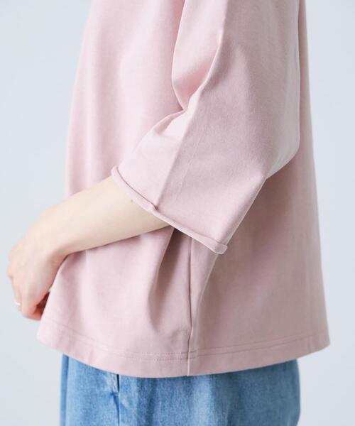 かぐれ(カグレ)の「5分袖ラグランカットソー(Tシャツ/カットソー・レディース・ピンク/オフホワイト/チャコールグレー/ネイビー/ホワイト・FREE)」の19枚目の写真