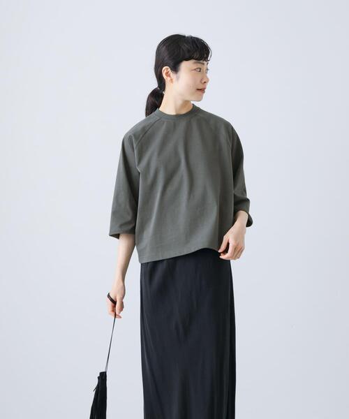 かぐれ(カグレ)の「5分袖ラグランカットソー(Tシャツ/カットソー・レディース・ピンク/オフホワイト/チャコールグレー/ネイビー/ホワイト・FREE)」の22枚目の写真