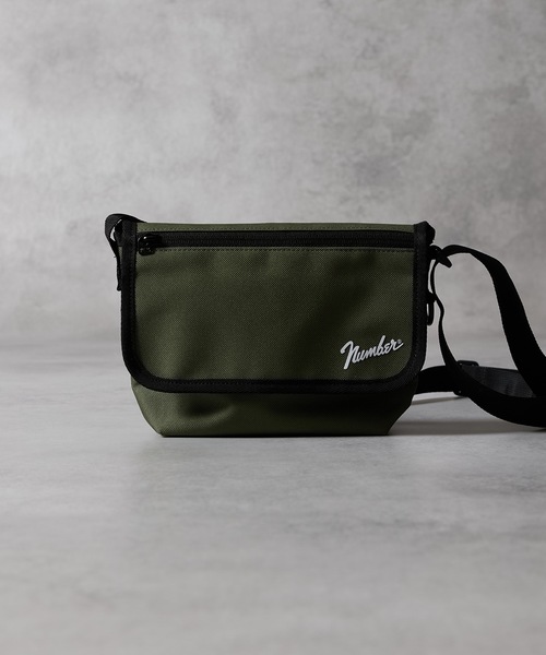 NUMBER (N)INE（ナンバーナイン）の「MINI SHOULDER FLAP MESSENGER BAG / ミニショルダー フラップ メッセンジャーバッグ（ショルダーバッグ・メンズ・ホワイト/ベージュ/カーキ/ブラック・FREE）」の9枚目の写真