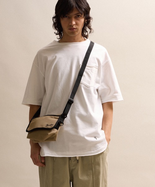 NUMBER (N)INE（ナンバーナイン）の「MINI SHOULDER FLAP MESSENGER BAG / ミニショルダー フラップ メッセンジャーバッグ（ショルダーバッグ・メンズ・ホワイト/ベージュ/カーキ/ブラック・FREE）」の18枚目の写真