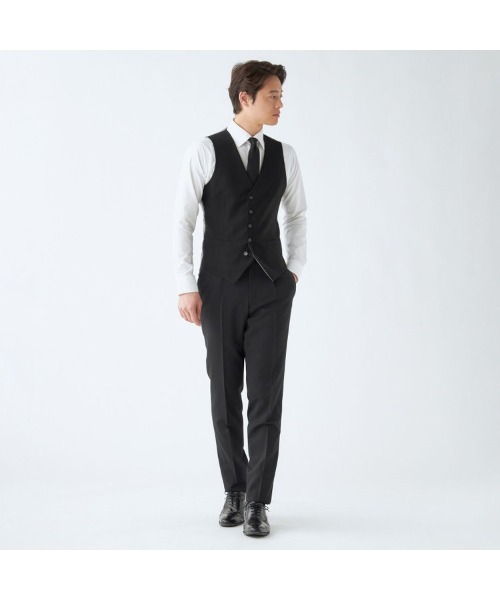 通年】【結婚式・イベント】リバーシブル(ブラック&グレー)ジレ