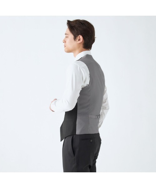 通年】【結婚式・イベント】リバーシブル(ブラック&グレー)ジレ/ベスト