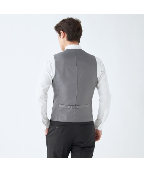 通年】【結婚式・イベント】リバーシブル(ブラック&グレー)ジレ/ベスト