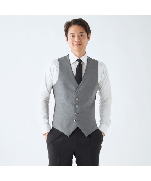 通年】【結婚式・イベント】リバーシブル(ブラック&グレー)ジレ/ベスト