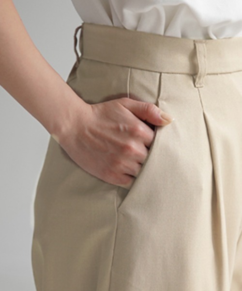 ArgueCulture上品冷感ルーズパンツ スラックス ベルト入り slattgir スラックス パンツ 高身長 ひんやりストレッチきれいめ
