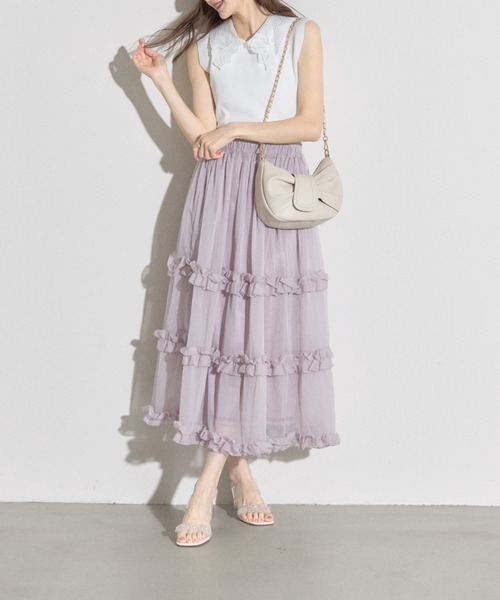 tocco closet(トッコ クローゼット)の「【ZOZO限定】ギャザーラウンドショルダーバッグ(ショルダーバッグ・レディース・アイボリー/ブラック・M)」の3枚目の写真