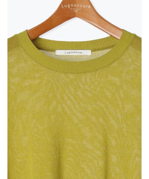 Lugnoncure（ルノンキュール）の「【接触冷感】クルーネックハーフスリーブニット（ニット/セーター・レディース・イエロー/ブラック/ブルー/グレー・F）」の22枚目の写真
