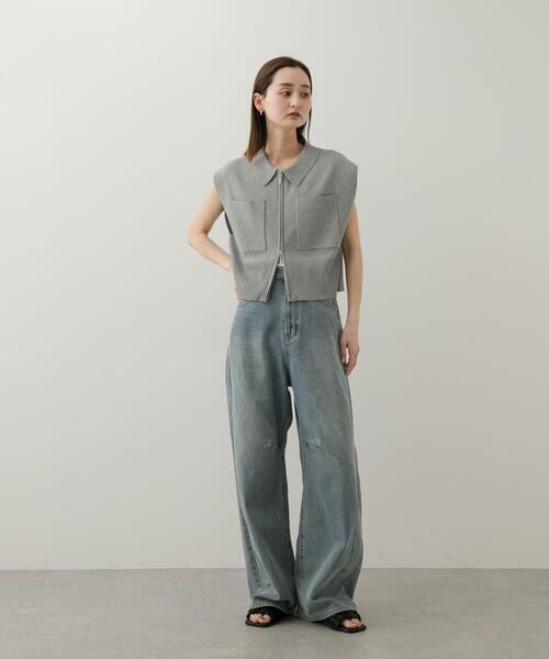 SENSE OF PLACE by URBAN RESEARCH（センスオブプレイスバイアーバンリサーチ）の「エリツキフロントZIPセーター（ニット/セーター・レディース・レッド/グレー/アイボリー/ブラック・ONE）」の22枚目の写真