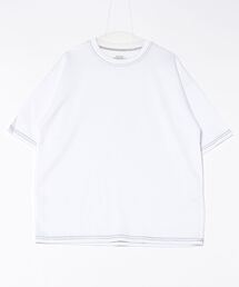 ステッチ配色ワイドシルエットTシャツ