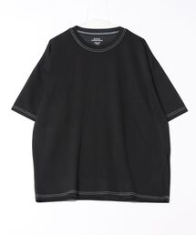 ステッチ配色ワイドシルエットTシャツ