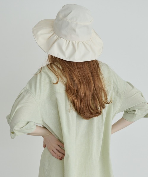 Crisp（クリスプ）の「ハーフスリーブストライプオーバーシャツ（シャツ/ブラウス・レディース・イエロー/グリーン・FREE）」の15枚目の写真