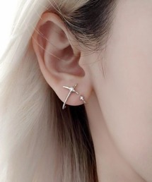 NO WAY（ノーウェイ）の「/クロスモチーフ アクリルストーンペアピアス Y2K（MA/EK357)（ピアス（両耳用））」