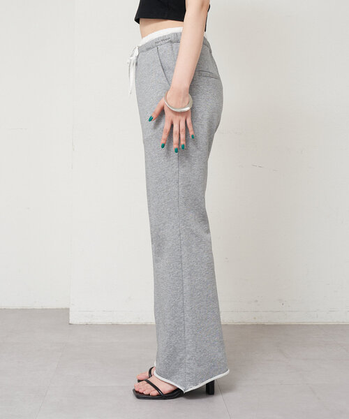 mystic（ミスティック）の「スウェットフレアパンツ（スウェットパンツ・レディース・グレー/チャコールグレー/アイボリー/ライトグレー・1/2）」の9枚目の写真