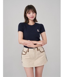 Darich ブラック ロゴ入り 半袖ニット 即購入❌ ロゴパイルニットトップス – Darich (ダーリッチ)