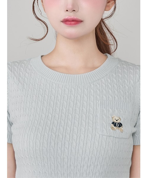 ★！☆ダーリッチ Dベアケーブルニットトップス ♡ Dベアケーブルニットトップス – Darich (ダーリッチ)