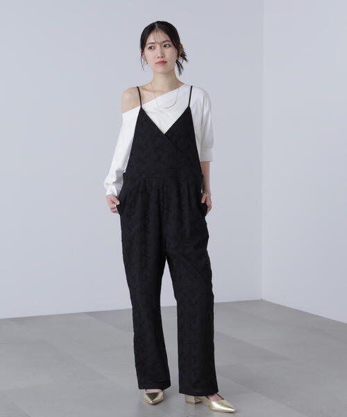 FREE'S MART（フリーズマート）の「[ M F M ]大柄レースオールインワン（つなぎ/オールインワン・レディース・ホワイト/ブラック・MEDIUM/SMALL）」の9枚目の写真