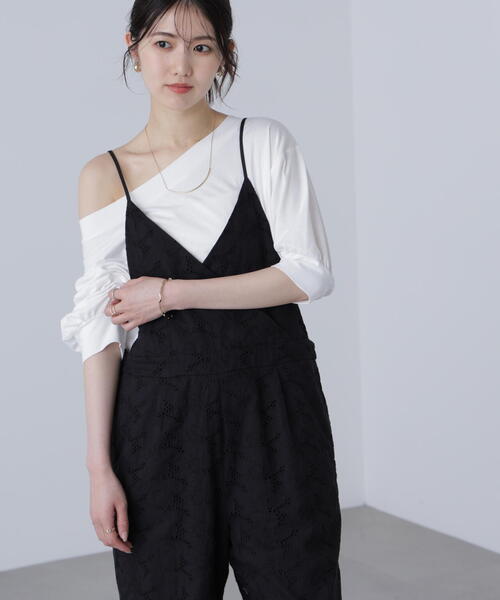 FREE'S MART（フリーズマート）の「[ M F M ]大柄レースオールインワン（つなぎ/オールインワン・レディース・ホワイト/ブラック・MEDIUM/SMALL）」の13枚目の写真