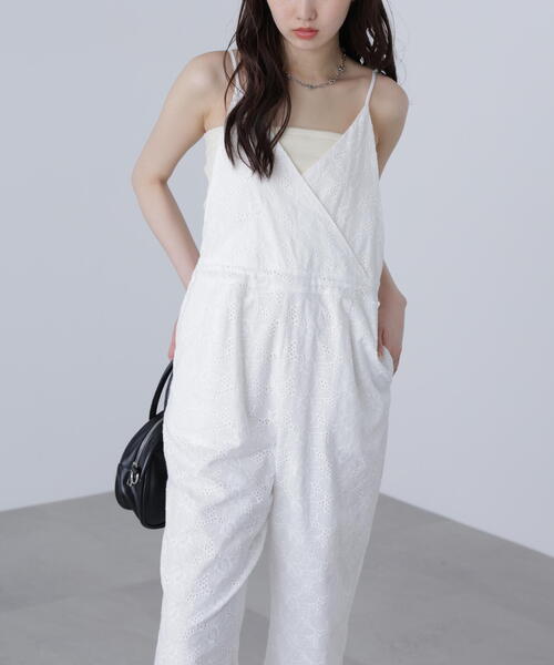 FREE'S MART（フリーズマート）の「[ M F M ]大柄レースオールインワン（つなぎ/オールインワン・レディース・ホワイト/ブラック・MEDIUM/SMALL）」の17枚目の写真