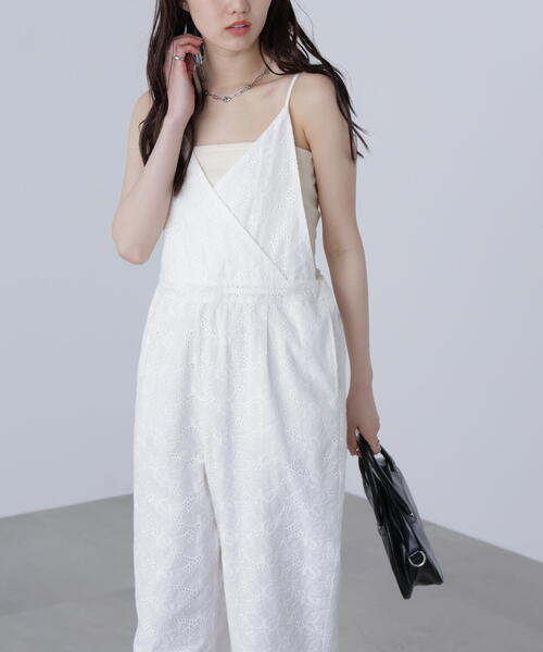 FREE'S MART（フリーズマート）の「[ M F M ]大柄レースオールインワン（つなぎ/オールインワン・レディース・ホワイト/ブラック・MEDIUM/SMALL）」の18枚目の写真