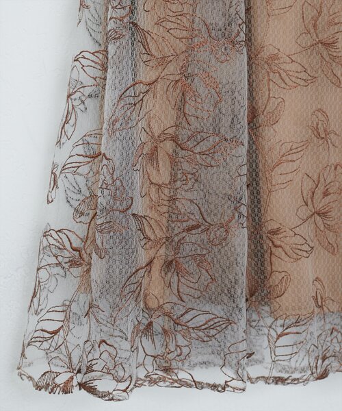 natural couture(ナチュラルクチュール)の「刺繍レースシアースカート(スカート・レディース・サックスブルー/アイボリー/ブラウン・FREE)」の20枚目の写真