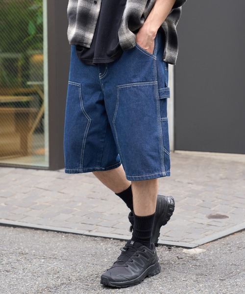 MAISON CLUB(メゾンクラブ)の「【MAISON CLUB】Double Knee Short Pants / デニムダブルニーショートパンツ ショーツ(デニムパンツ・メンズ・グレー/サックスブルー/ブラック/ネイビー・L/M)」の17枚目の写真