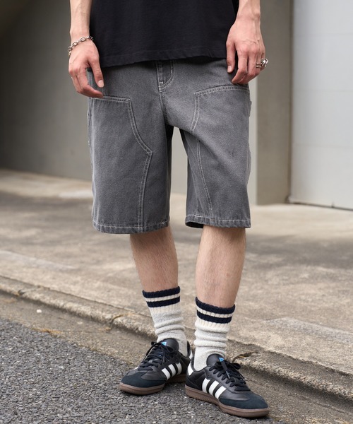 MAISON CLUB(メゾンクラブ)の「【MAISON CLUB】Double Knee Short Pants / デニムダブルニーショートパンツ ショーツ(デニムパンツ・メンズ・グレー/サックスブルー/ブラック/ネイビー・L/M)」の12枚目の写真