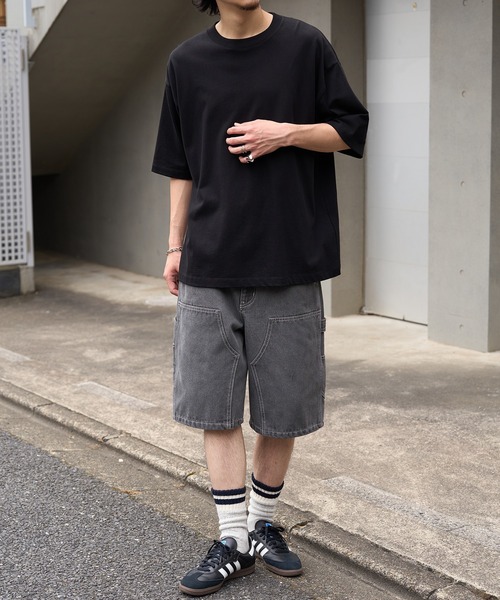 MAISON CLUB(メゾンクラブ)の「【MAISON CLUB】Double Knee Short Pants / デニムダブルニーショートパンツ ショーツ(デニムパンツ・メンズ・グレー/サックスブルー/ブラック/ネイビー・L/M)」の16枚目の写真