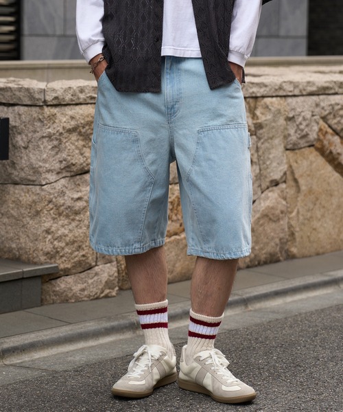 MAISON CLUB(メゾンクラブ)の「【MAISON CLUB】Double Knee Short Pants / デニムダブルニーショートパンツ ショーツ(デニムパンツ・メンズ・グレー/サックスブルー/ブラック/ネイビー・L/M)」の21枚目の写真