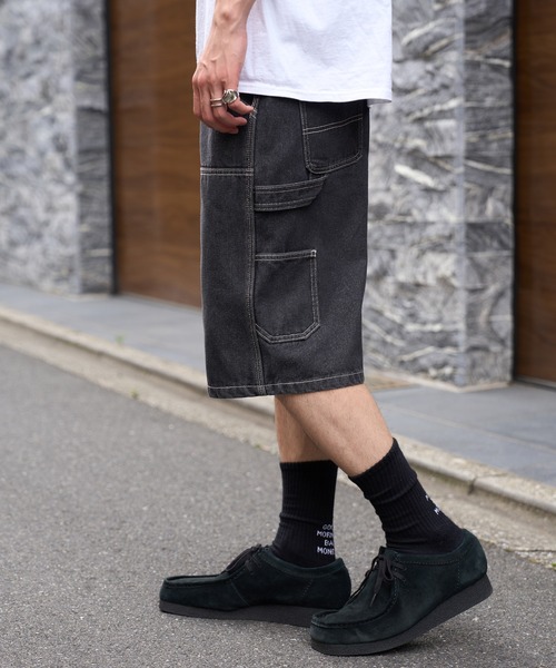 MAISON CLUB(メゾンクラブ)の「【MAISON CLUB】Double Knee Short Pants / デニムダブルニーショートパンツ ショーツ(デニムパンツ・メンズ・グレー/サックスブルー/ブラック/ネイビー・L/M)」の8枚目の写真