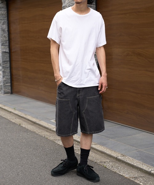MAISON CLUB(メゾンクラブ)の「【MAISON CLUB】Double Knee Short Pants / デニムダブルニーショートパンツ ショーツ(デニムパンツ・メンズ・グレー/サックスブルー/ブラック/ネイビー・L/M)」の10枚目の写真