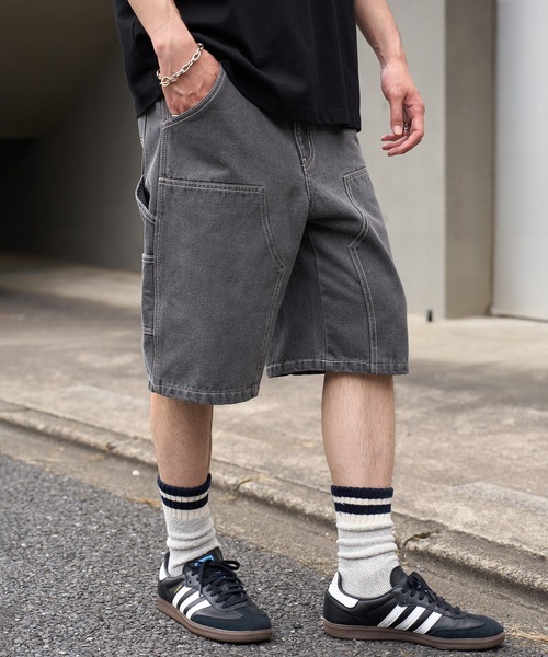 MAISON CLUB(メゾンクラブ)の「【MAISON CLUB】Double Knee Short Pants / デニムダブルニーショートパンツ ショーツ(デニムパンツ・メンズ・グレー/サックスブルー/ブラック/ネイビー・L/M)」の14枚目の写真